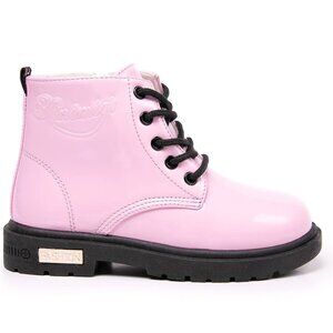 Daclay Frimig Ankle Bootie Kids Girls Size 29 Pink Patent Leather Waterproof